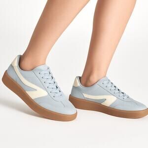 Dolce Vita Russo Platform Sneakers Blue White Tan Shoes Size 7.5 Women's NEW